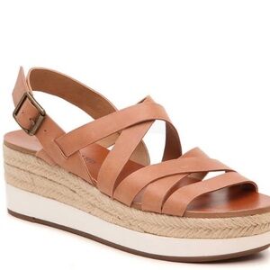 LUCKY BRAND Jokepa leather strappy espadrille sandal